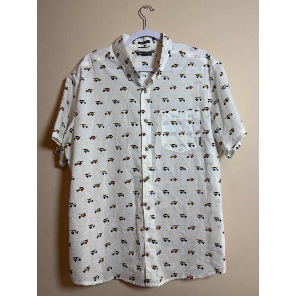 Eddie Bauer Mens Baja Button Up Shirt XL 4x4 Jeep Surfboard Gorpcore Travel
